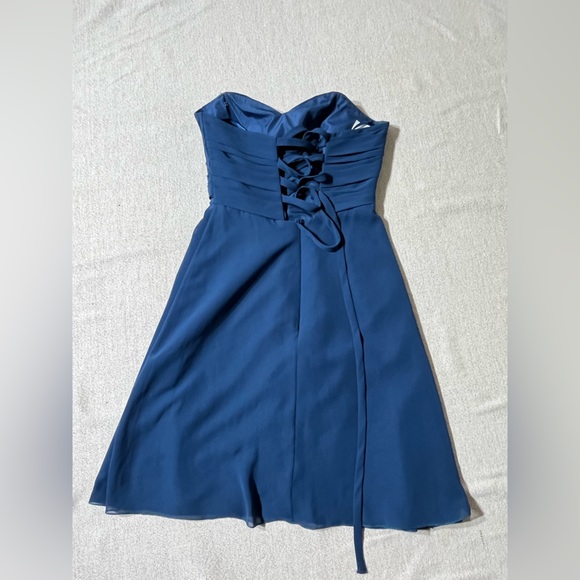 Venus Bridal Symphony of Venus Strapless Sweetheart Chiffon Teal Formal Dress - Picture 6 of 10